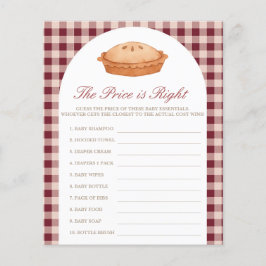 Preis ist die richtige Süsse Pie Baby Showspiel