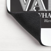 Preis ist, was Sie paginieren - Weiß auf Schwarzem Mousepad (Ecke)