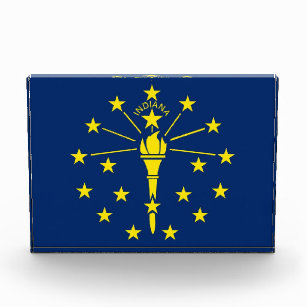 Preis mit Flagge von Indiana, USA