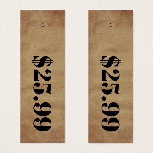 Preis nur Pappe Kleiderhang Tag (Vorne & Hinten)