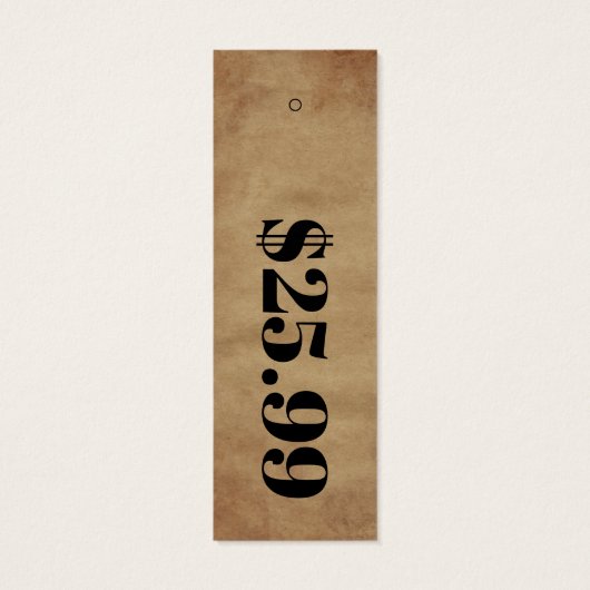 Preis nur Pappe Kleiderhang Tag (Rückseite)