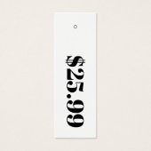 Preis nur weißes Kleidungsstück Hängemarke (Vorderseite)