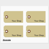 Preis Rechteckiger Aufkleber (Blatt)