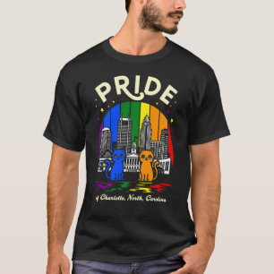 Preis von Charlotte City North Carolina Regenbogen T-Shirt