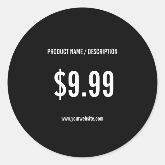 Preisaufkleber für kleine Unternehmen | Modernes S (Vorderseite)