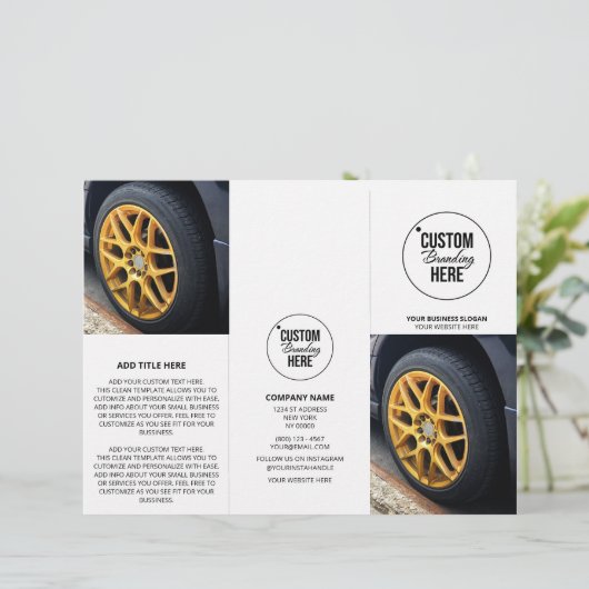 Preisbroschüre für moderne Business-Logos: Trifold (Stehend Vorderseite)