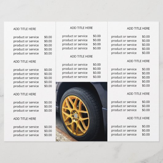 Preisbroschüre für moderne Business-Logos: Trifold (Rückseite)