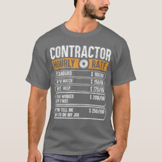 Preisdiagramm für Stundensatz von Auftragnehmern L T-Shirt