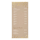 PREISDIENSTLEISTUNGEN LIST Goldfolie Konfetti, wei Werbekarte (Hinten)