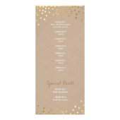 PREISDIENSTLEISTUNGEN LIST Goldfolie Konfetti, wei Werbekarte (Hinten)