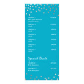 PREISDIENSTLEISTUNGEN LISTE Silberkonfetti Muster Werbekarte (Hinten)