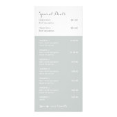 PREISDIENSTLEISTUNGEN Modernes, schmales Logo rust Werbekarte (Hinten)