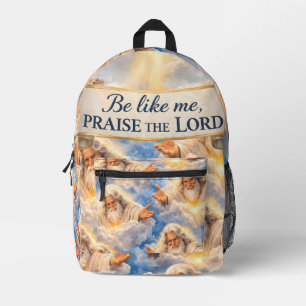 Preise den Herrn himmlischer Christ Bedruckter Rucksack