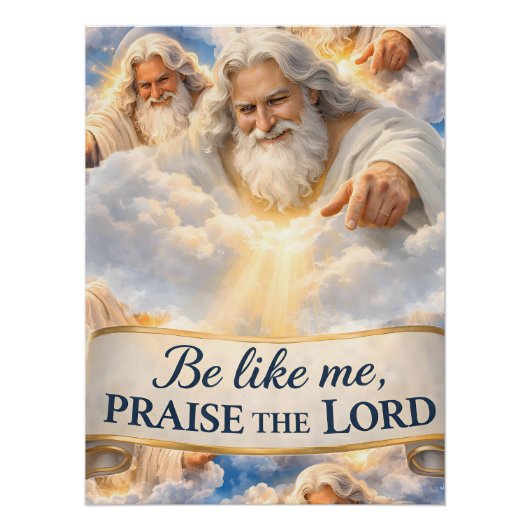 Preise den Herrn himmlisches Poster (Vorderseite)