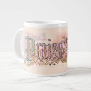 "Preise den Herrn" Hübsche Pastelltöne Jumbo-Tasse