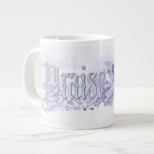 "Preise den Herrn" pastell-bläuliches Periwinkle-B Jumbo-Tasse
