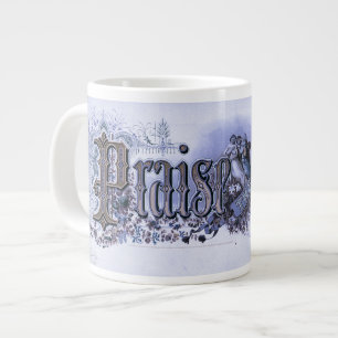 "Preise den Herrn" Vintage-Christliche Kunst gedäm Jumbo-Tasse