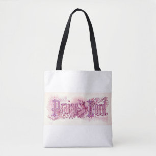 "Preise den Herrn" Vintage-Christliche Kunst mauve Tasche