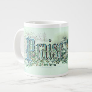 "Preise den Herrn" Vintage-Christliche Kunst mintg Jumbo-Tasse