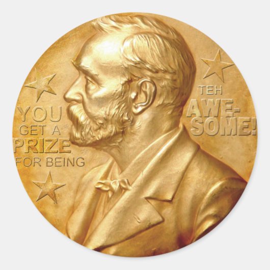 Preise für alle! runder aufkleber (Vorderseite)