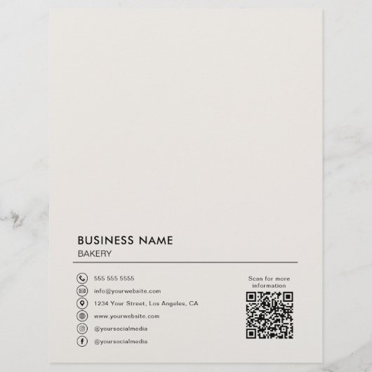 Preise für Backwaren Cupcake Cake Shop Flyer (Hinten)