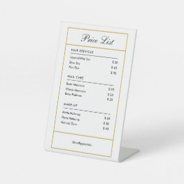 Preise für Friseursalon mit eigener Marke Sockelschild