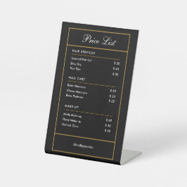 Preise für Friseursalon mit eigener Marke Sockelschild