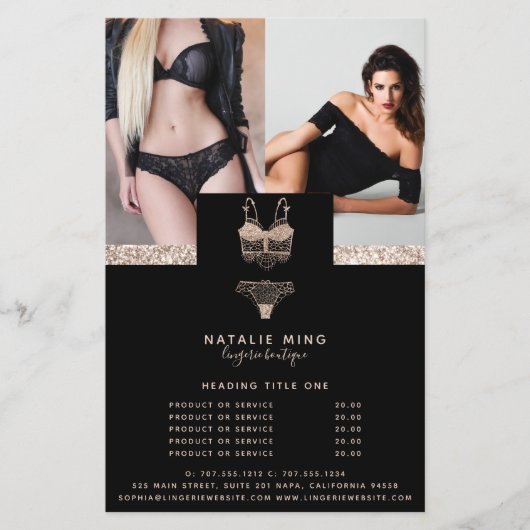 Preise für Lingerie Boutique Foto Flyer (Vorne)