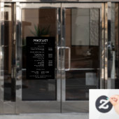 Preise & Öffnungszeiten Fensteraufkleber (Büro Tür)