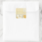 Preise und Briefpost Quadratischer Aufkleber (Tasche)