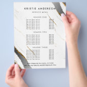 Preise und Dienstleistungen für dunkelbraunes schw Flyer (Hand)