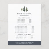 Preise und Dienstleistungen für Pinien Flyer (Vorne)