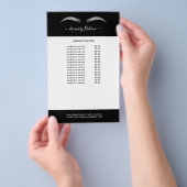 Preise und Dienstleistungen für Schwarzweiß-Lashes Flyer (Handgriff)