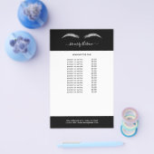 Preise und Dienstleistungen für Schwarzweiß-Lashes Flyer (Einzeln)