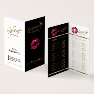 Preise und Service für Hot-Rosa und Gold Lip Visitenkarten