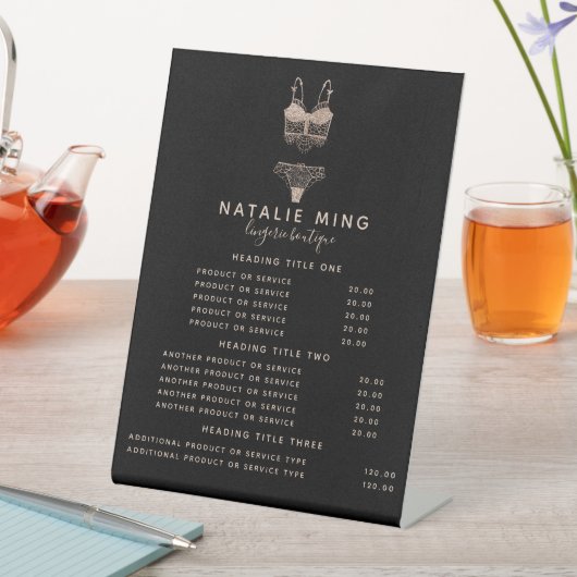 Preise und Services für Logos von Lace Lingerie Bo Sockelschild (In Situ)