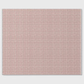 Preiselbeer-Gingham Rot-Maroon Geschenkpapier (Flach)
