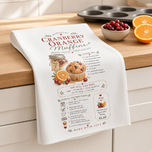 Preiselbeer-Orangen-Muffins Rezept Urlaub Geschirrtuch
