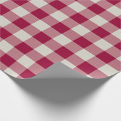 Preiselbeer-Rot Gingham Büffel-Karo-Karo-Muster  Geschenkpapier (Ecke)