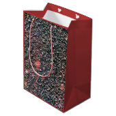 Preiselbeere mittelgroße Geschenktasche Mittlere Geschenktüte (Rückseite Schrägansicht)
