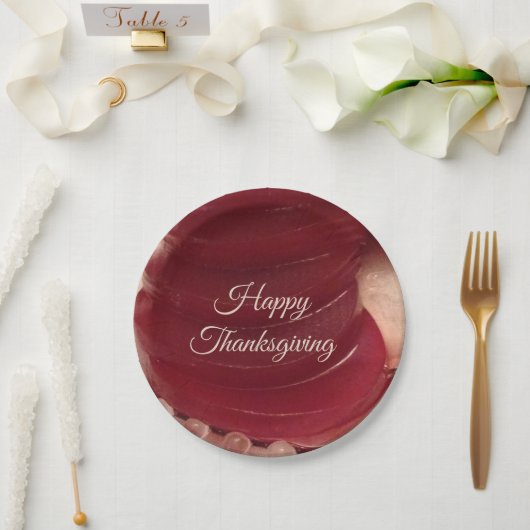 Preiselbeersauce Thanksgiving Pappteller (Hochzeit)