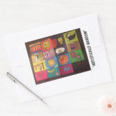 Preisgekrönter Rechteckaufkleber für Collage Panel Rechteckiger Aufkleber (Umschlag)