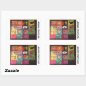 Preisgekrönter Rechteckaufkleber für Collage Panel Rechteckiger Aufkleber (Blatt)