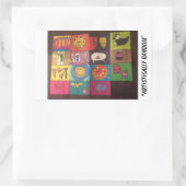 Preisgekrönter Rechteckaufkleber für Collage Panel Rechteckiger Aufkleber (Tasche)