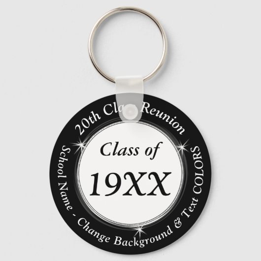 Preisgünstige Personalisierte 20. Wiedersehen Schlüsselanhänger (Vorderseite)