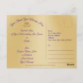 Preisgünstiges Foto zum Jubiläum Danke PostCards Postkarte (Rückseite)