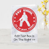 Preiskarte für Feldhockey-Goalie Karte (Gelbe Blume)