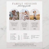 Preisleitfaden für Familienfotografie Flyer (Vorne)