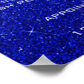 Preisliste der Blue Navy Gold Makeust Artist Lashe Poster (Ecke)