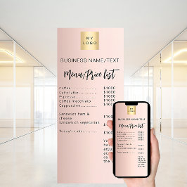 Preisliste der Business-Menüs Rose Einladung